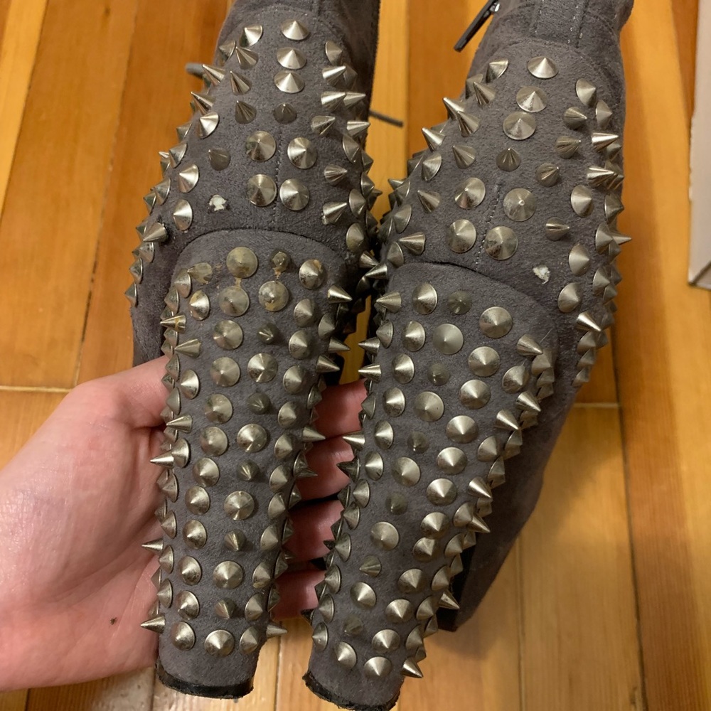 Studded Platform Ankle Boots - image 5